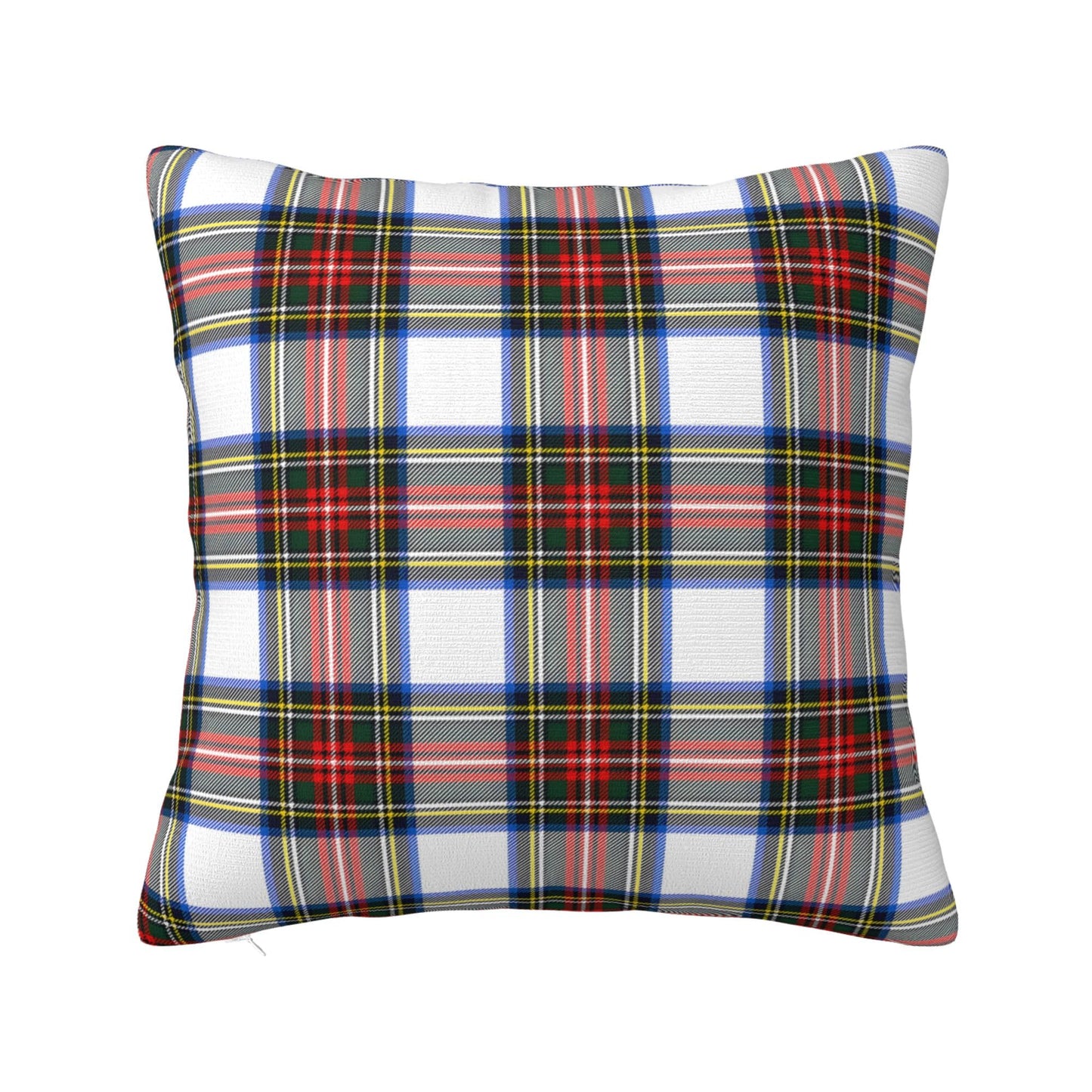 JOOCAR Plaid Pillow Cover 26x26 inch Scottish Tartan Red and White Plaid Throw Pillow Cover Farmhouse Christmas Decoration Xmas Decor Winter Holiday Cushion Case for Sofa Couch