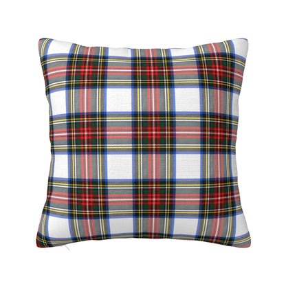 JOOCAR Plaid Pillow Cover 26x26 inch Scottish Tartan Red and White Plaid Throw Pillow Cover Farmhouse Christmas Decoration Xmas Decor Winter Holiday Cushion Case for Sofa Couch
