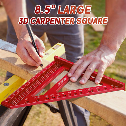 8.5 Inch Large Carpenter Square – Multi-Angle Measuring and Marking & Creating Spacing Marks,15-90 Degrees Angle Marking Square,Marking Gauge