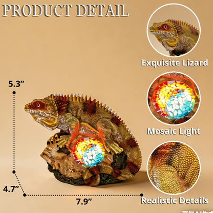 Vasesun Solar Iguana Garden Statues Decor for Outdoor, Khaki Iguana Figurine Lights for Lawn Patio Yard Decoration - Unique Christmas Housewarming Gifts for Grandma Wowen Mom