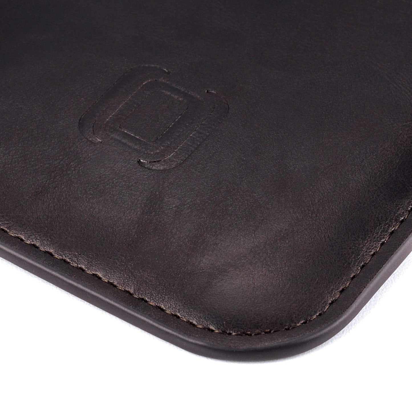 Dockem Executive Sleeve for iPhone 12-16 Pro Max, 14-16 Plus (6.7 inch) – Slightly Padded Vegan Leather w/Microfiber Lining - Slim Slip-on Case [Dark Brown]
