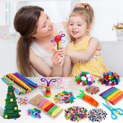 Sundaymot Arts and Crafts Supplies for Kids, 2000+Pcs DIY Craft Kits, Ages 6-10, Educational Preschool and Homeschooling Arts Programs, Children Craft Kits, Gifts for Boys and Girls.