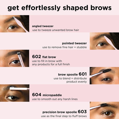 Real Techniques Eye Shade & Blend Makeup Brush Trio, For Eyeshadow & Liner, Makeup Tools for Shaping & Grooming Brows, Defined Makeup Look, Synthetic Bristles, Vegan & Cruelty-Free, 3 Count