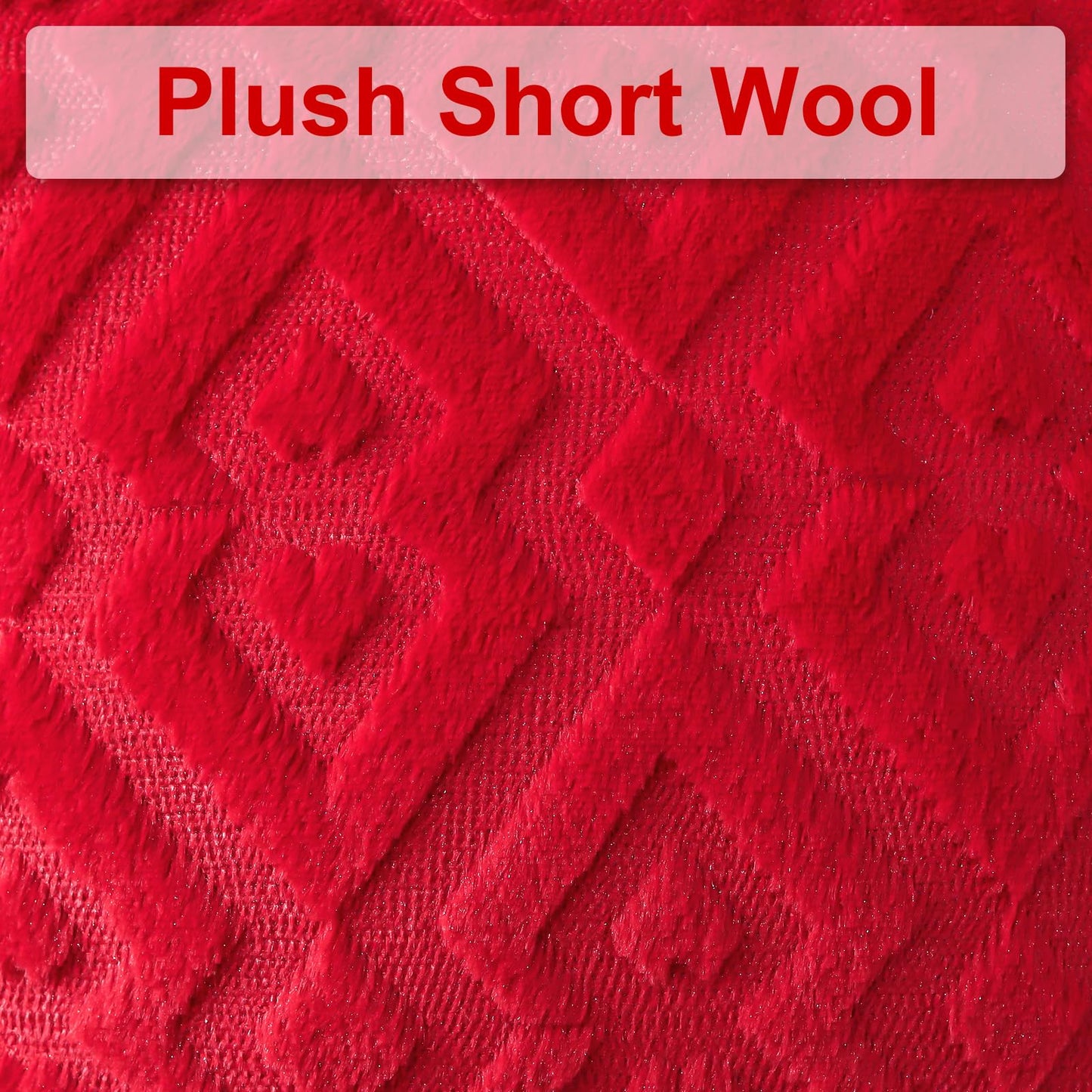 Artscope Pack of 2 Soft Plush Short Wool Velvet Decorative Throw Pillow Covers Luxury Style Cushion Covers Christmas Pillow Shell for Sofa Bedroom Diamond Shape Red, 16x24 Inch