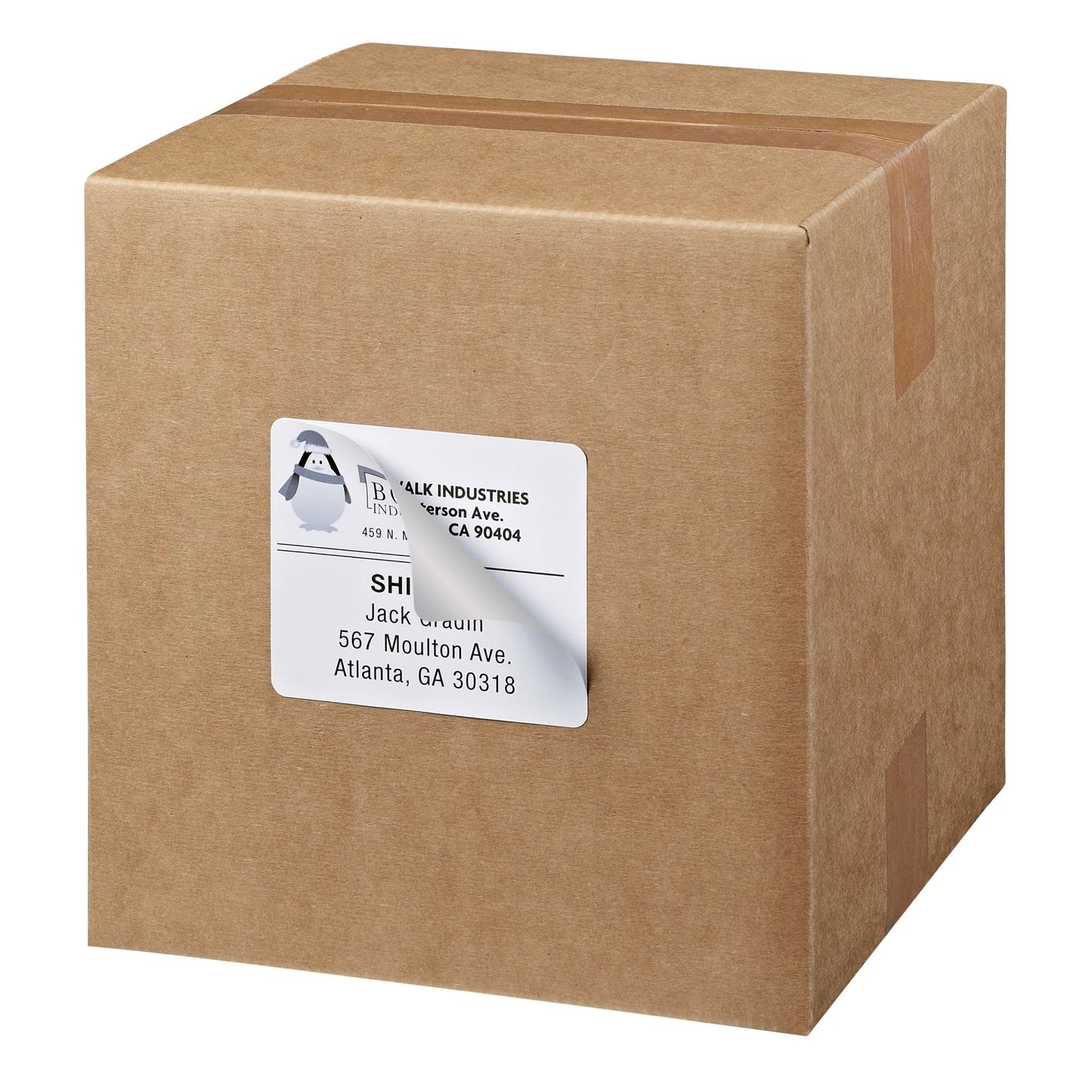 Avery Printable Shipping Labels with Sure Feed, 3-1/3" x 4", White, 600 Blank Mailing Labels for Laser Printers (5164)