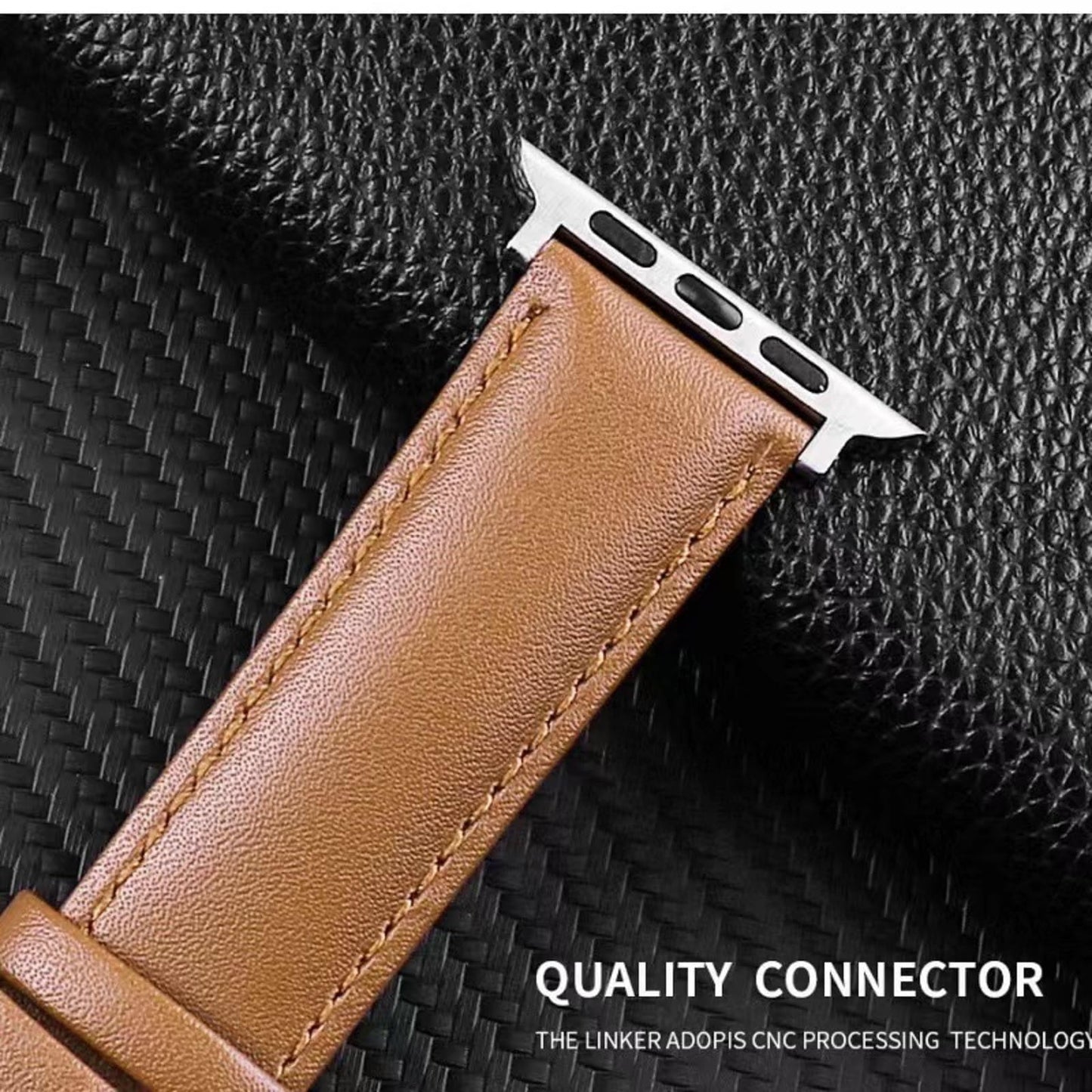 Leather Bands Compatible with Apple Watch Band 38mm 40mm 42mm 44mm for Men Women, Top Grain Genuine Leather Replacement Strap for iWatch Ultra2 Ultra SE2 SE Series 10 9 8 7 6 5 4 3 2 1(Brown, 38mm/40mm)