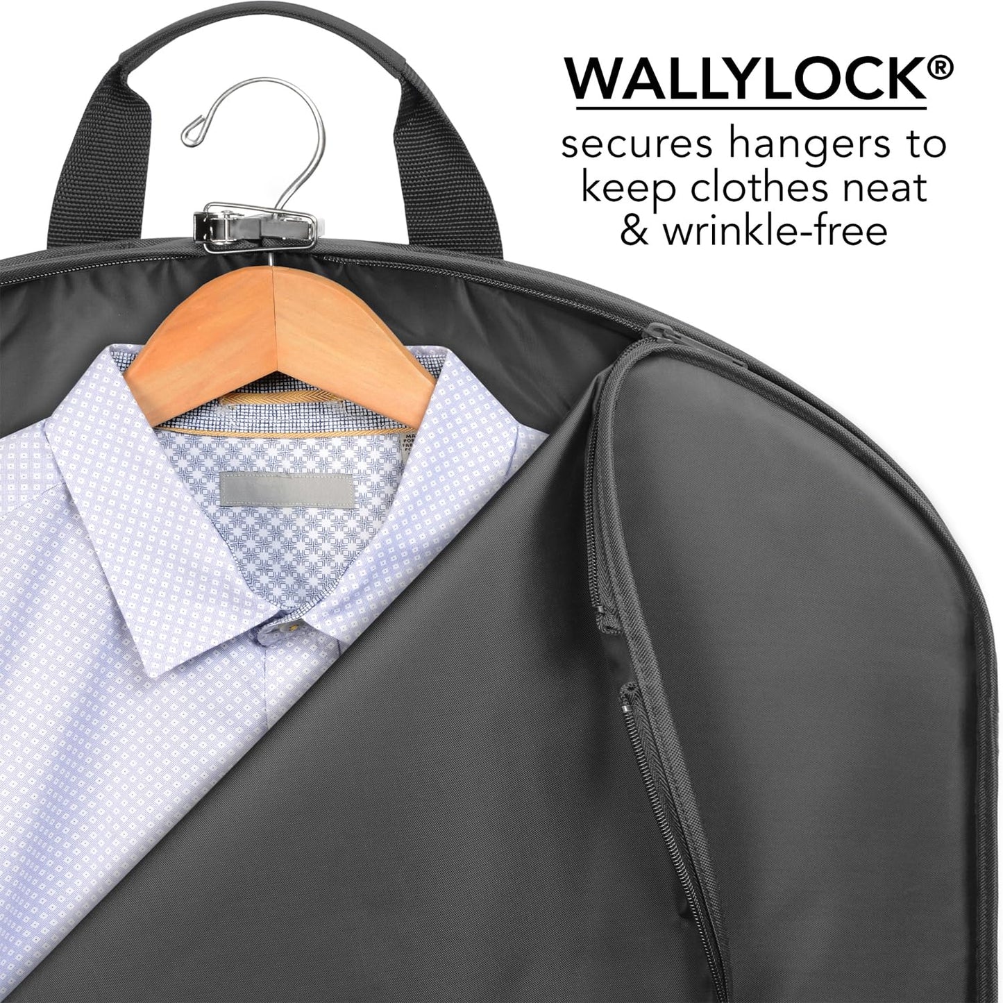 WallyBags® 45” Deluxe Extra Capacity Travel Garment Bag with two accessory