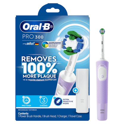 Oral-B Pro 300 Lilac Electric Toothbrush, Lavender