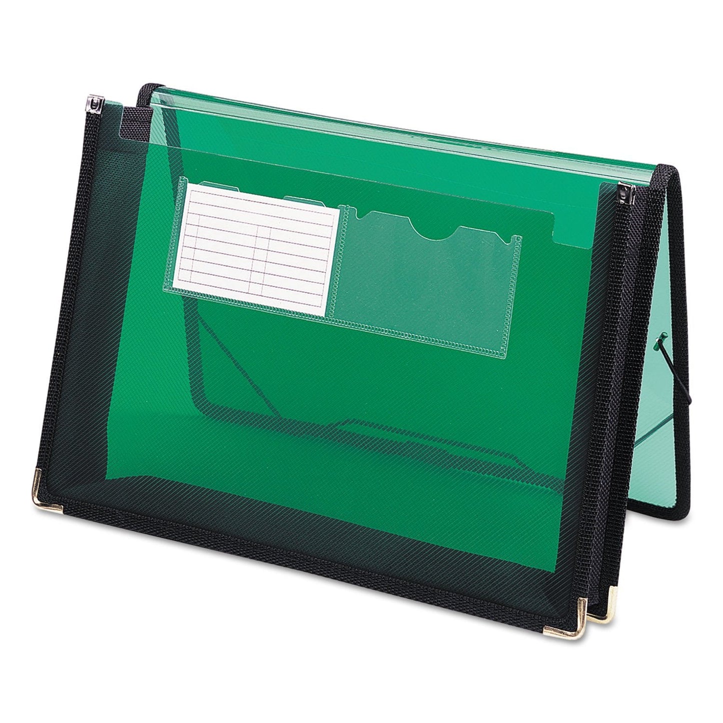 Smead Poly File Wallet with Closure, 2-1/4" Expansion, Flap and Cord Closure, Translucent, Letter Size, Green (71951)