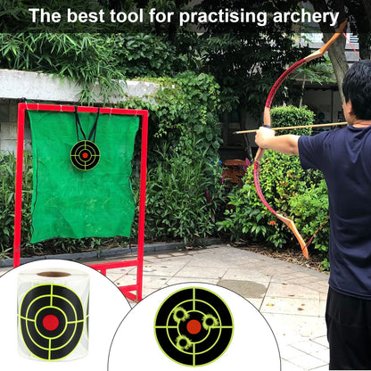 3 Inch Splatter Targets for Shooting Range Targets, 2 Roll/100 Pcs Shooting Splatter Target Stickers, Self Adhesive Target Reactive Paper Sticker for Archery Bow Practice