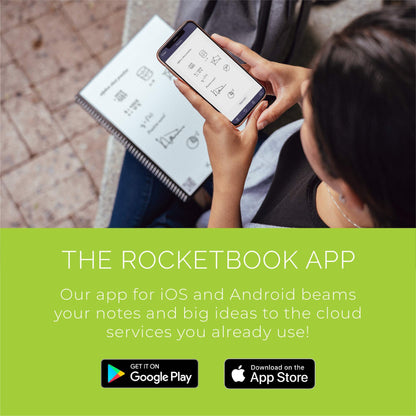 Rocketbook Matrix Smart Reusable Graph Paper Notebook, Digitally Connected, Isometric Notebook, Letter Size 8.5x11, Black