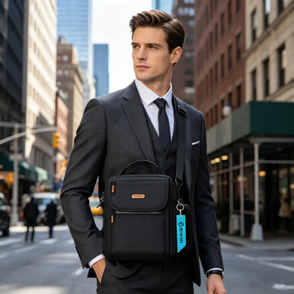 BIMMI Waterproof Messenger Bag for Men Casual Shoulder Crossbody Bag for Work and Travel - Small Handbag bags Man purse black
