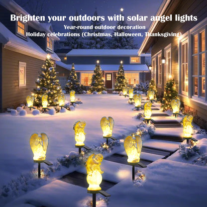 SunKite Angel Garden Solar LED Light Outdoor Waterproof Decorative Stake Lights for Yard Patio Pathway Lawn Ornaments Garden Decor Christian Christmas Decorations Gifts