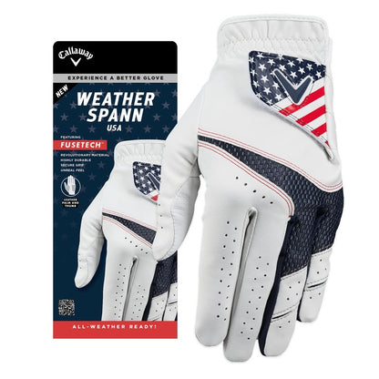 Callaway Golf Weather Spann Glove (Worn on Right Hand,USA,Large,Men's)