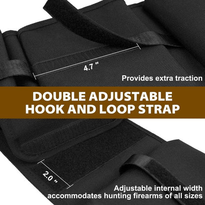 Hunthor Truck Gun Rack (A Pair), 900D Adjustable Seat Back Gun Storage, Heavy Duty Automotive Rifle Holder Hunting Accessories for Jeep, Truck, SUV, Off-Road Vehicles(Black)