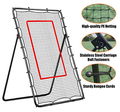 Adjustable Volleyball Rebounder Net 4x7ft, Bounce Back Practice Equipment for Practicing Volleying, Bumping, Spiking-with Volleyball&Bag