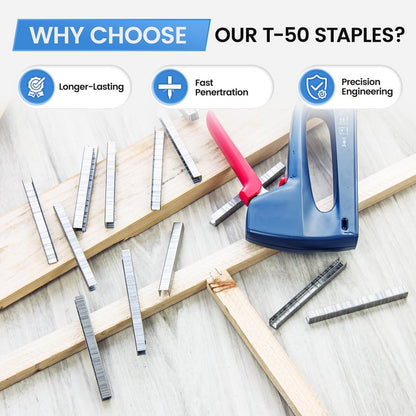 meite T50 Stainless Steel Staples Marine, 9/16 Inch Heavy Duty Staples for Staple Gun - 20 Gauge 3/8 Inch Crown T50 Upholstery Staple for Salt Water, Marine Applications (1 Case)