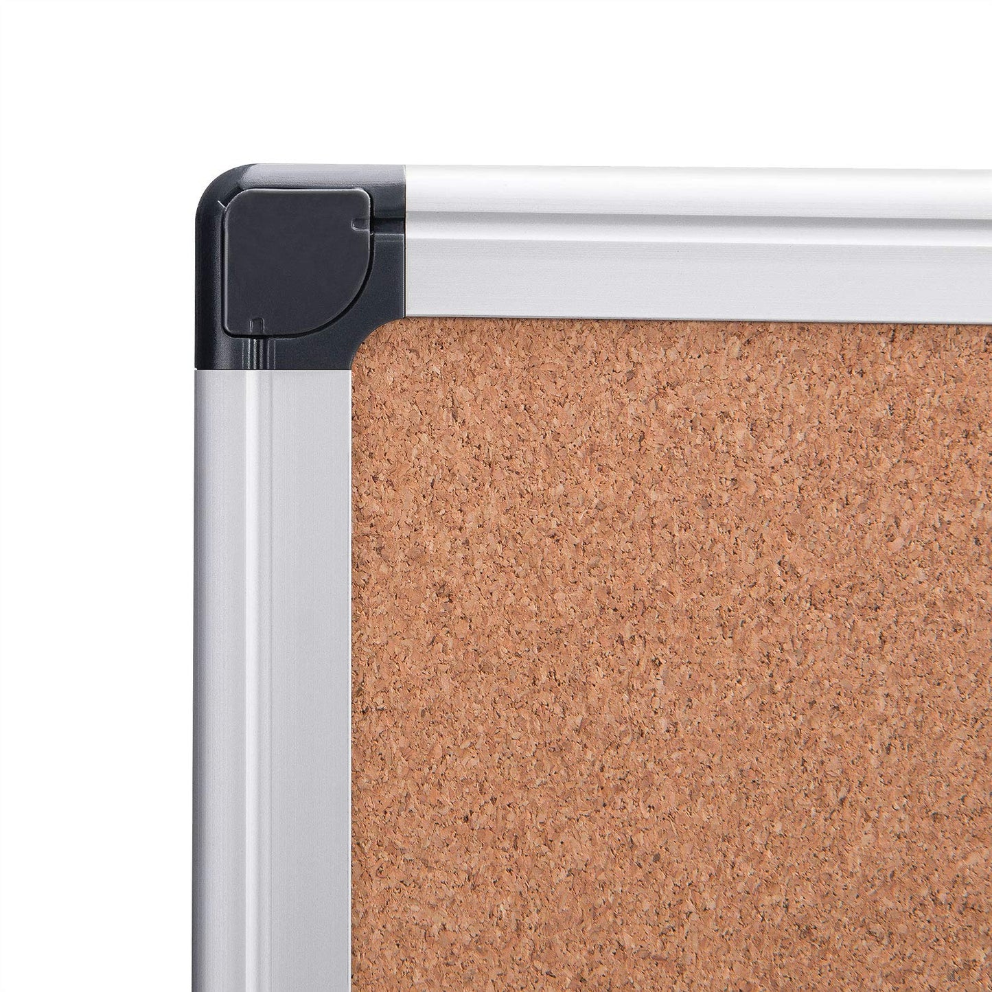 Amazon Basics Rectangular Bulletin Board, Cork Board for Wall, Vision Board for Classroom and Office, Aluminum Frame, 35" x 47", Brown