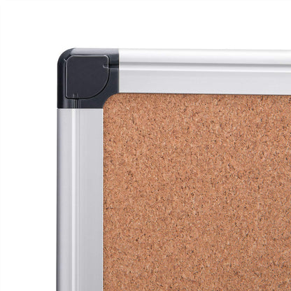 Amazon Basics Rectangular Bulletin Board, Cork Board for Wall, Vision Board for Classroom and Office, Aluminum Frame, 35" x 47", Brown