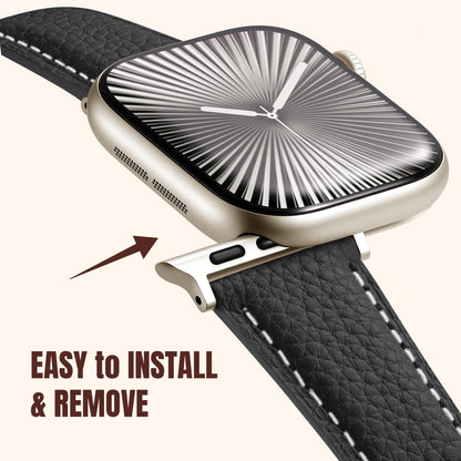 Charlam Leather Magnetic Watch Band, Compatible with Apple Watch Bands 40mm 38mm 41mm 42mm 44mm 45mm 46mm 49mm Women Men, Top Grain Leather Designer Strap for iWatch Series 11/10/9/8/7/6-1/Ultra 3/SE3