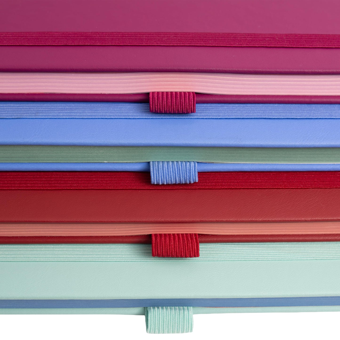Soulbook - Notebook Hardcover Medium A5, 176 Dotted Pages Journal with Pen Loop, Red