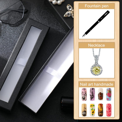 Spakon 16 Pcs Pen Gift Box Empty Cases with Clear Lid Jewelry Ballpoint Display Case Empty Present Collection Cases for Business Birthday Souvenir Office Supplies Father Mother Day Graduate