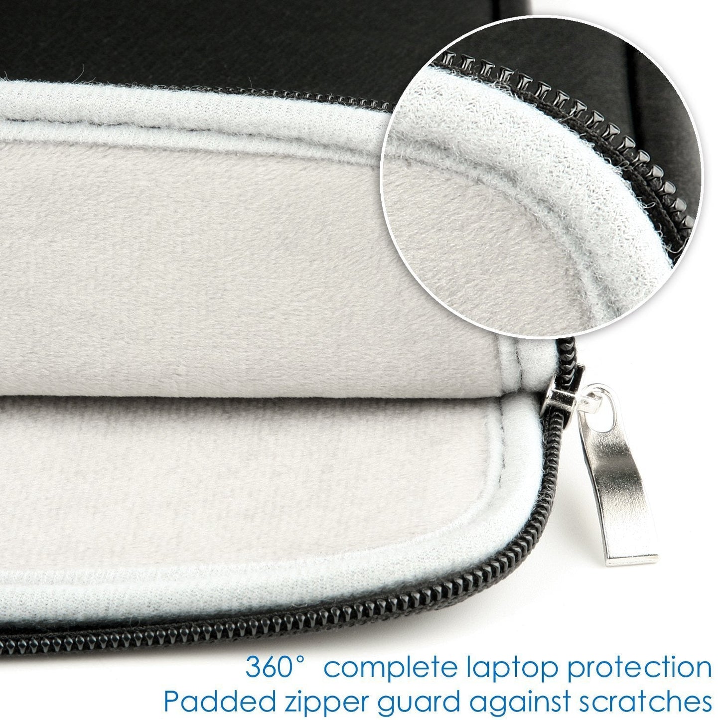 CCPK 15.6" Laptop Sleeve Compatible for 16" MacBook Pro 16 Inch 15" Mac Hp Acer Aspire 5 Samsung Lenovo Surface Book Envy x360 15 In Computer Cover 16in PC Carrying Case 15.6 Inch Bag PU Leather Black