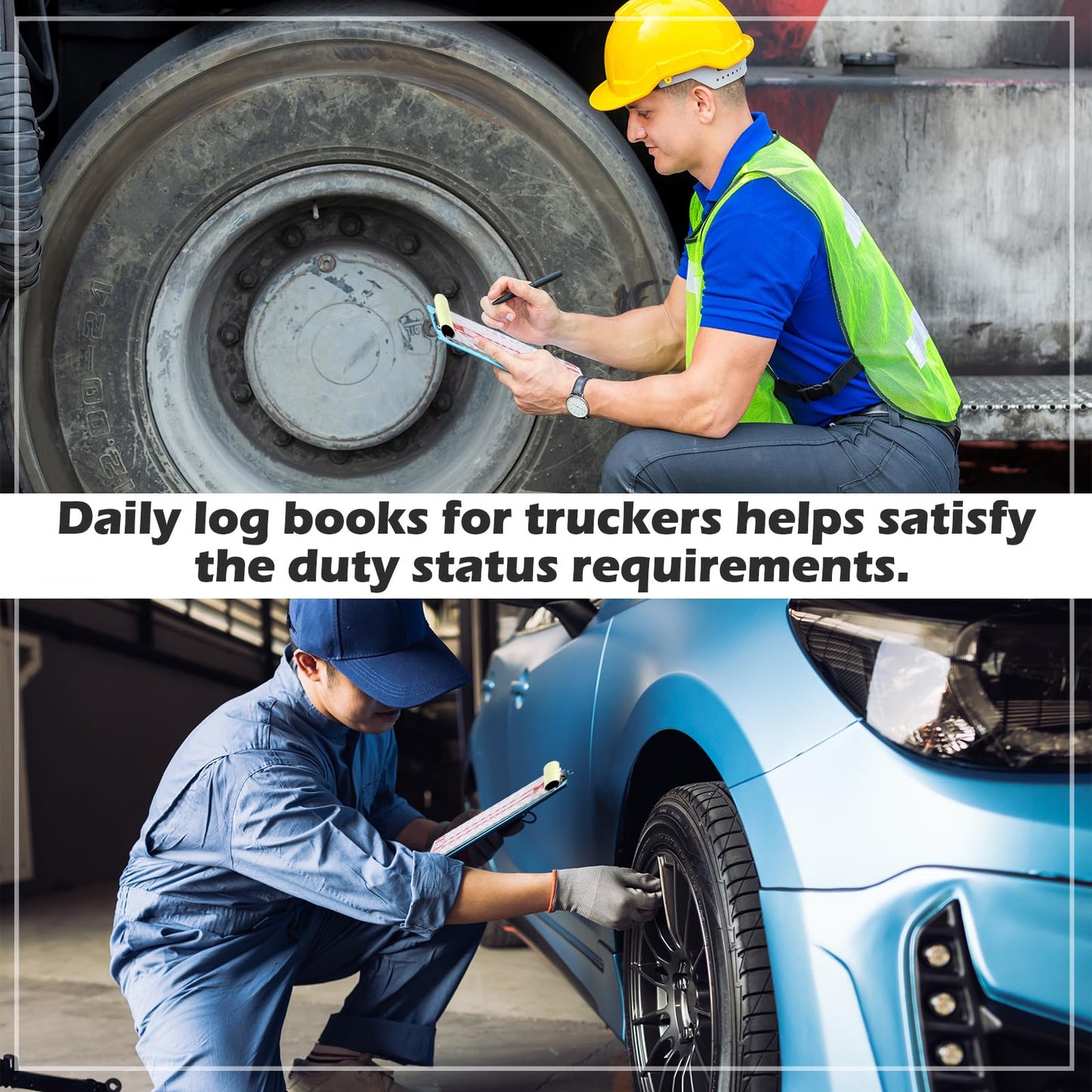 Weekgrat 10 Pack 2026 New Driver Daily Log Book 8.5" x 5.5" Log Book with Detailed Driver Vehicle Inspection Report Recap for Truck, 2-Ply Carbonless (Typical)