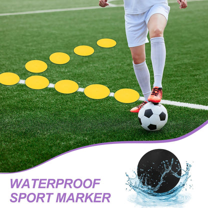 PATIKIL Spot Markers 8 Inch, 6 Pcs Non-Slip Floor Dots Agility Markers Flat Field Cones Poly Dots for Gym PE Speed Training Dance Soccer Basketball Sports, Black