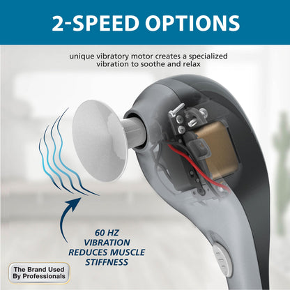 Wahl All Body Corded Light Soothing Vibratory Massager with 4 Attachment Heads - Gentle Relief - Massage Tools for Back, Foot, Neck, and Leg Massage – FSA Eligible - Model 4120-600