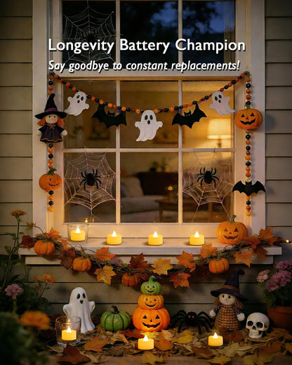 Amagic 50 Pack Battery Operated Tea Lights Candles, Fake Tealights Candles, Flameless LED Tea Lights for Halloween, Wedding, Votive, Festival, Table Decor(50 Pack, Warm White)
