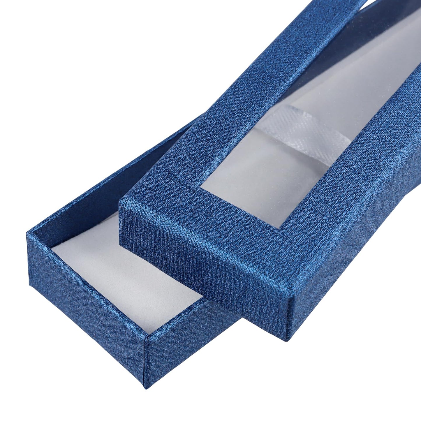 GINLANK 40 PCS Empty Pen Present Box, Colored Pen Presentation Display Box with Clear Lid and Cushion, Pen Gift Box for Business, Birthday Souvenir, Office Supplies