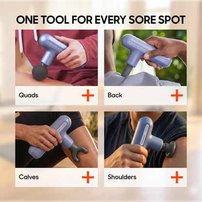 Sharper Image Powerboost Move Aero [New 2026 Version] Mini Deep Tissue Percussion Massage Gun| Muscle Recovery & Pain Relief Massage Tool| Full Body Back & Shoulder Massager| Travel Gift for Men Women