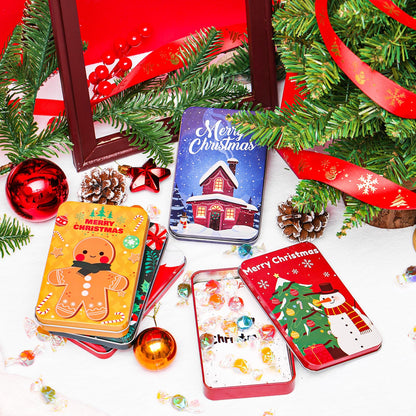 MGparty 16 PCS Christmas Gift Card Tin Holder Boxes Unique Gift Card Tin Boxes Holders with Lids for Christmas Holiday Gift Box Set, Xmas Party Favors