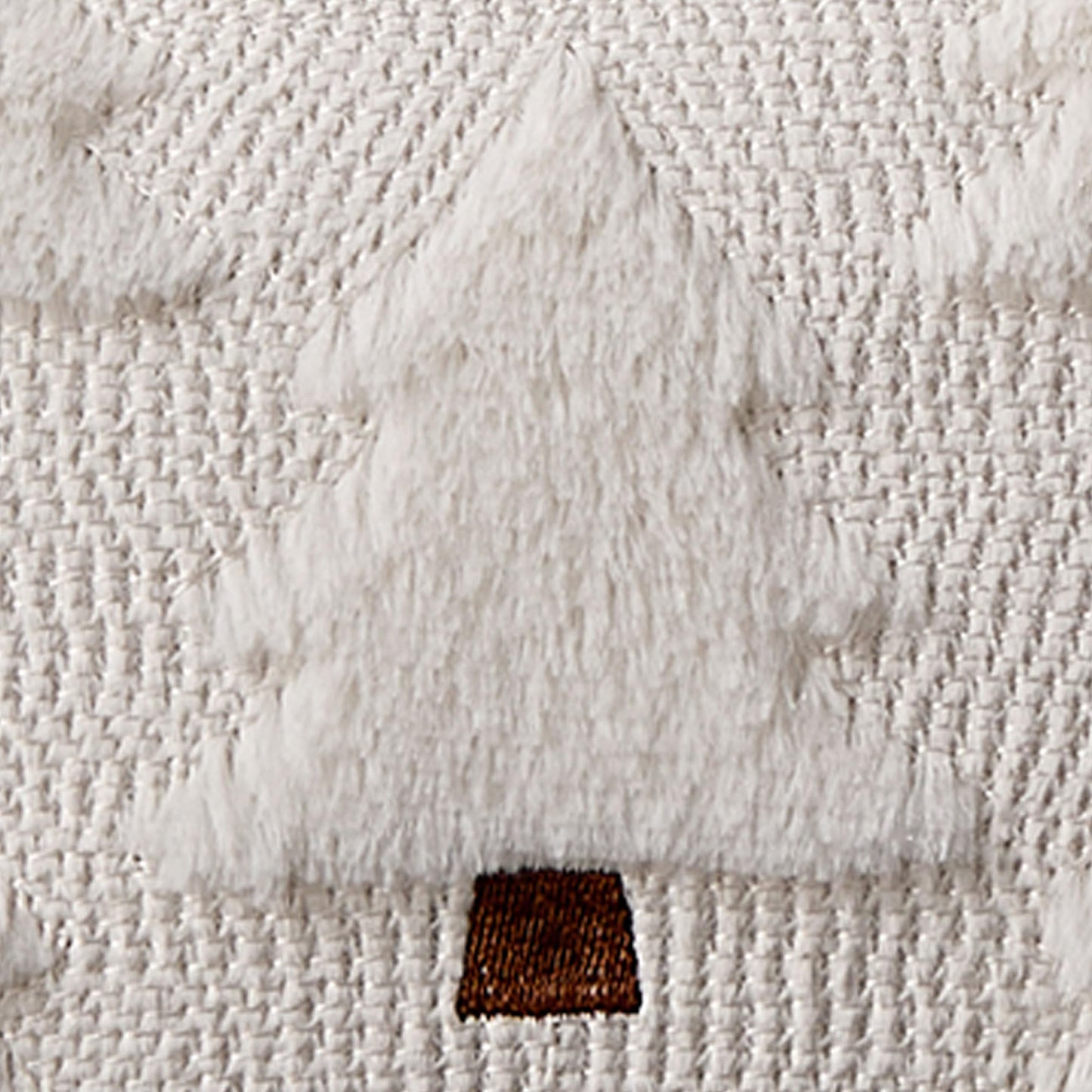 Allorry Christmas Lumbar Pillow Cover12x20 Christmas Decorations Soft Plush Faux Fur Wool Cream White Xmas Tree Throw Pillow Covers Winter Xmas Home Bedroom Sofa Decor PT-018D12