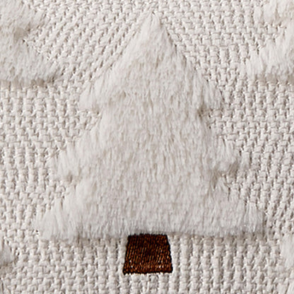 Allorry Christmas Lumbar Pillow Cover12x20 Christmas Decorations Soft Plush Faux Fur Wool Cream White Xmas Tree Throw Pillow Covers Winter Xmas Home Bedroom Sofa Decor PT-018D12