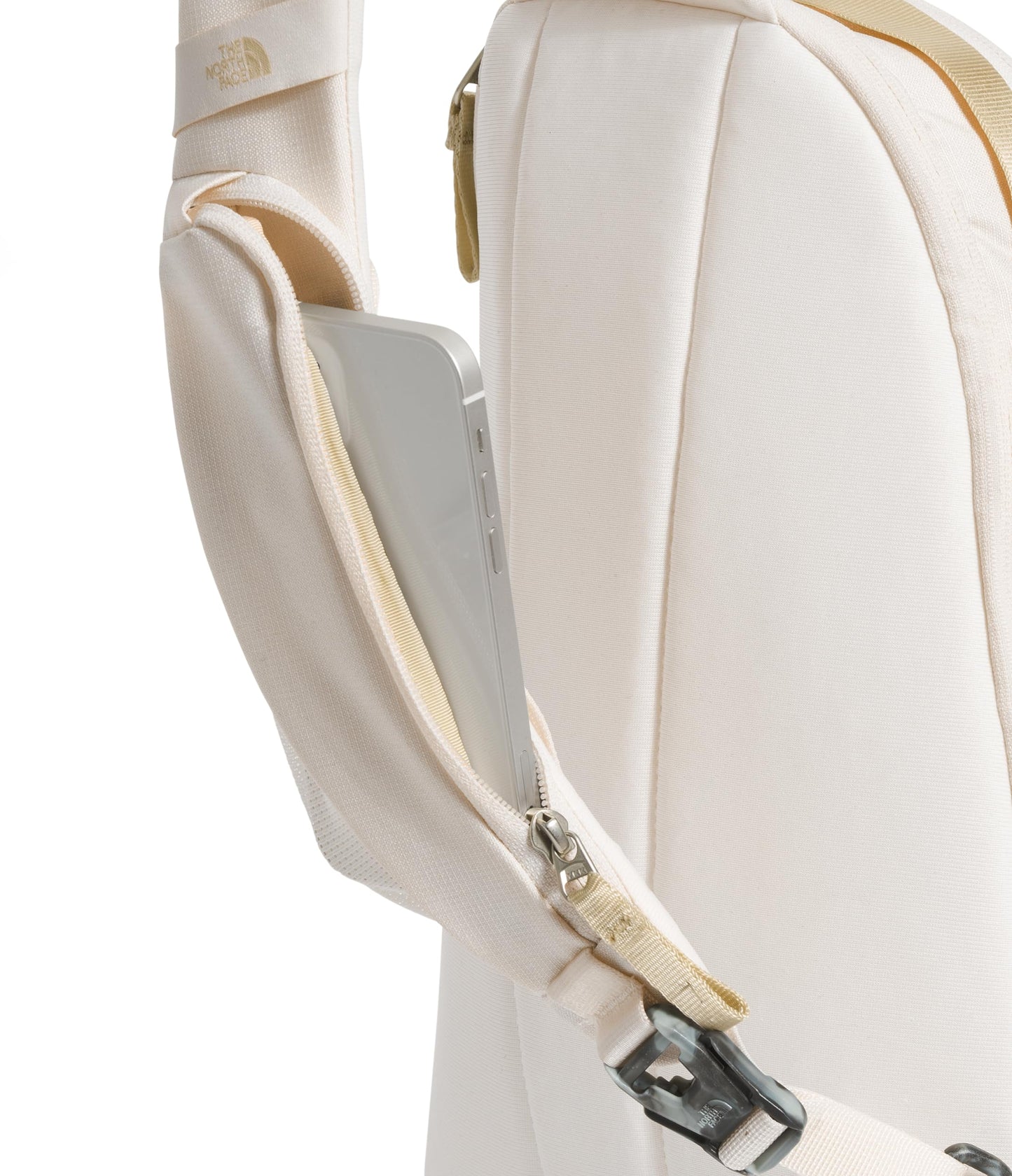 The North Face Women's Isabella Sling - Slim Carry Crossbody Bag with Large Main Compartment, Water-Repellent Finish, Gardenia White Dark Heather/Gravel-NPF, One Size