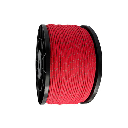 FISHLUND Reflective Paracord 550 lb, 7 Strand Paracord Rope 1000ft 4mm, Nylon Parachute Cord for Camping, Imperial Red