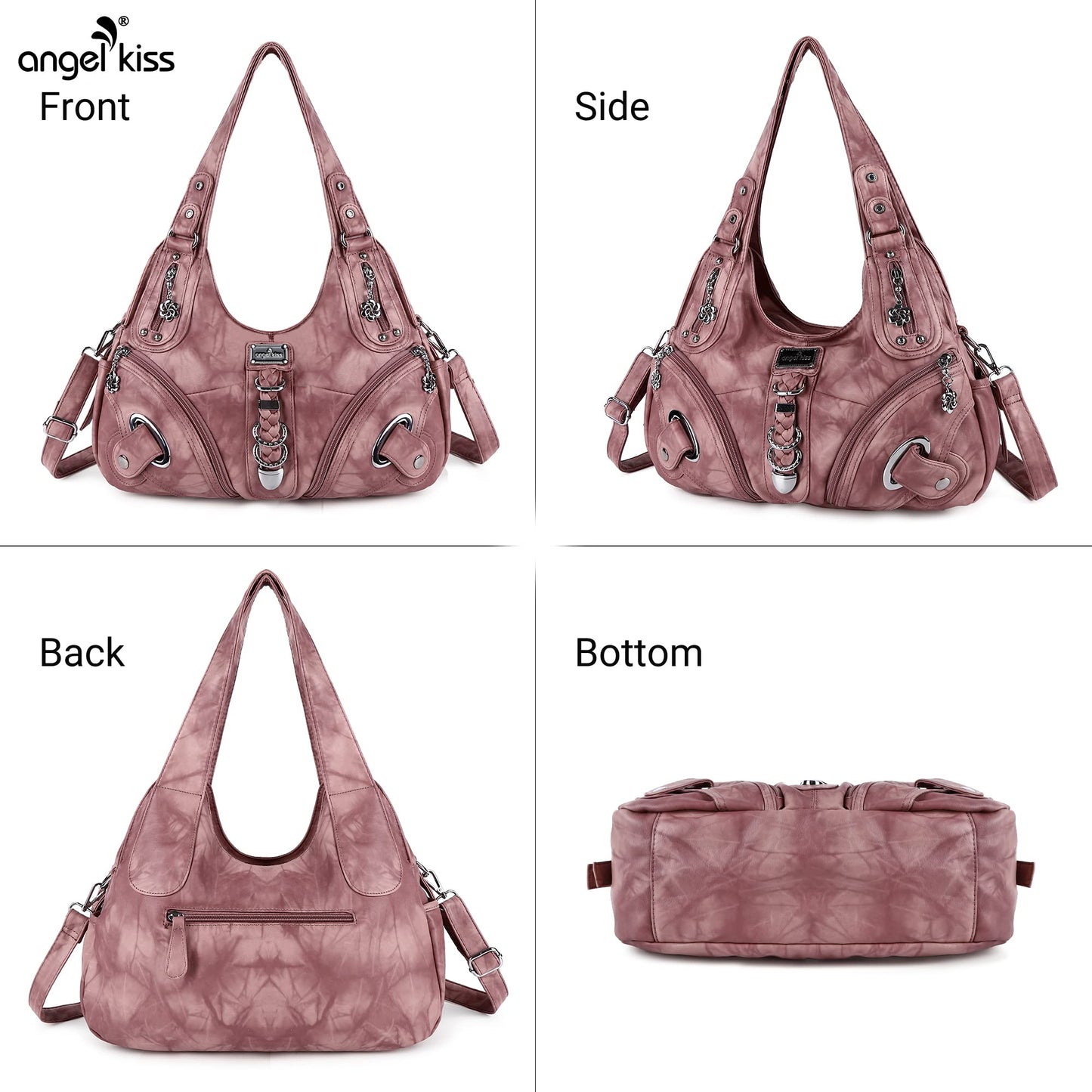 Angelkiss Hobo Purses and handbags for Women Satchel Handbag Women Purses Large Daily Shoulder Bags