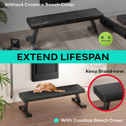 Crostice Weight Bench Cover Compatible with Tonal Accessories, Protective Cover for Workout Bench, Exercise Strength Training Accessories Protector, Scratch-Resistant, Water-Proof, Protect from Pets