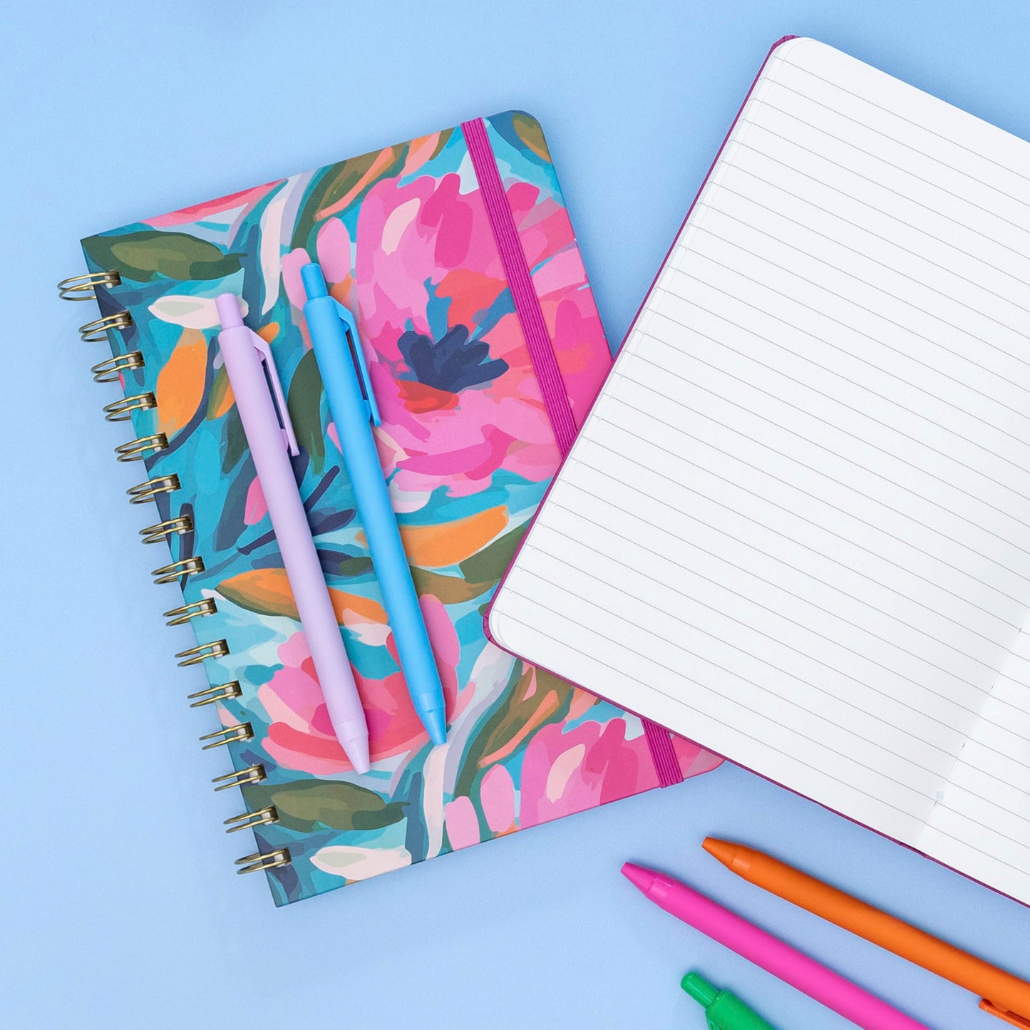 PAPERAGE Lined Spiral Journal Notebook, (Raspberry), 160 Pages, Hardcover Journal for Women & Men, Medium 5.5 in x 8 in - 100 GSM, Thick Paper, Spiral Notebook for Work, School & Journaling