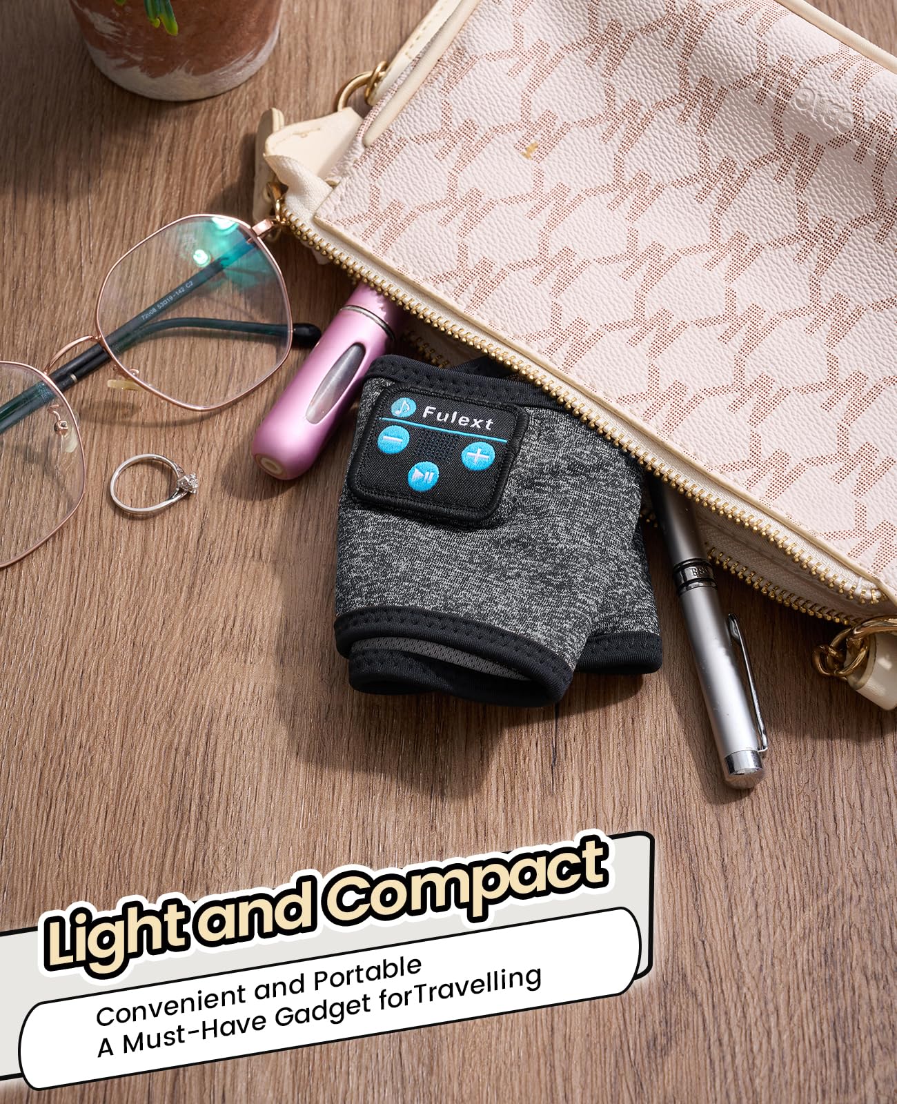Fulext Sleep Headband - Bluetooth Sleep Headphones for Side Sleepers, Reduce Snoring Disturbance, Sports & Tech/Birthday Gift for Women, Men, Mom, Dad