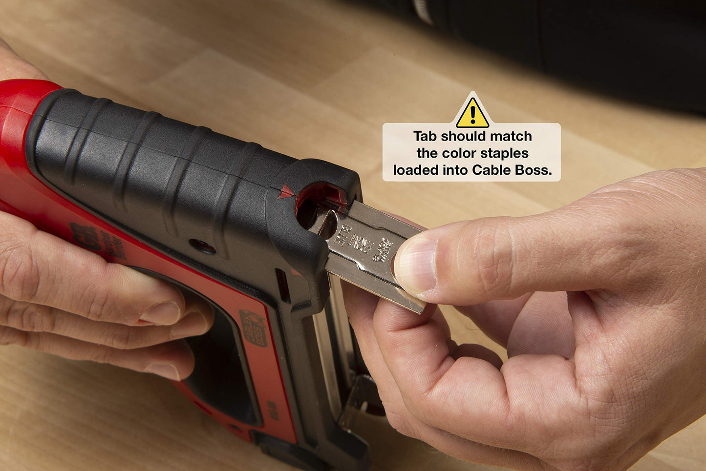 Gardner Bender MSG-501 Heavy-Duty Cable Boss Staple Gun, Professional Grade, Secures (NM) Coax, & Low-Volt Cable, Red