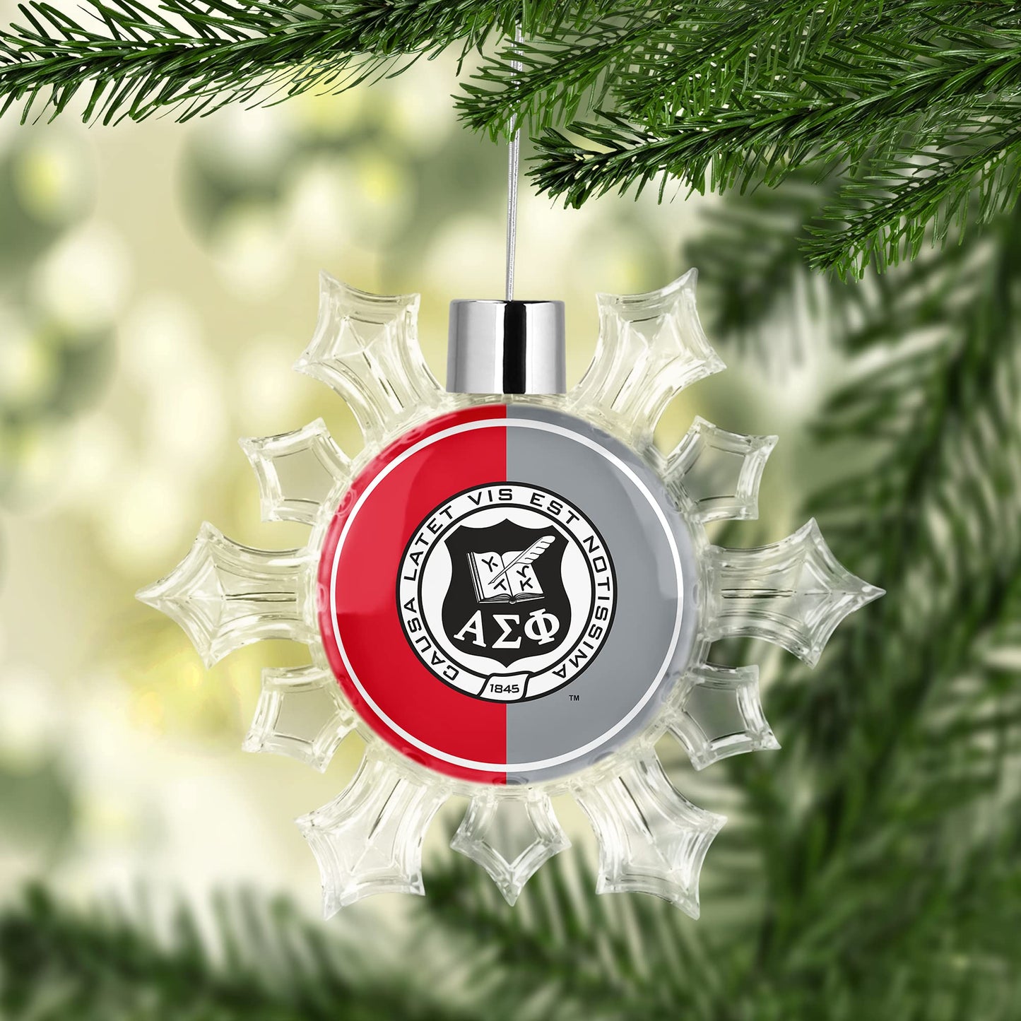 Alpha Sigma Phi Snowflake Christmas Tree Ornament Decoration for Tree Party Home Holiday Decor