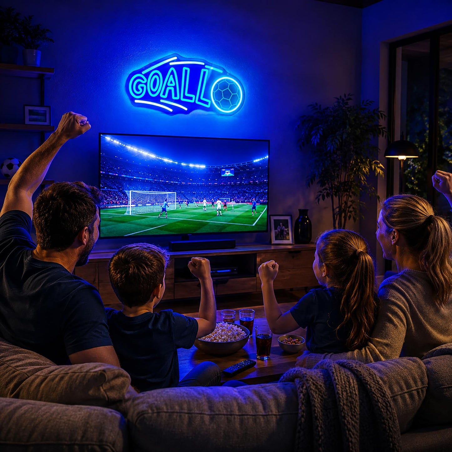 Gdbkabf Soccer Neon Sign, Goal Neon Signs for Wall Decor - Dimmable Football LED Signs for Fans, Sports Themed, Bedroom, Man Cave, Gaming Room, Home Decor - USB Powered Light Up Sign Decorations Gift