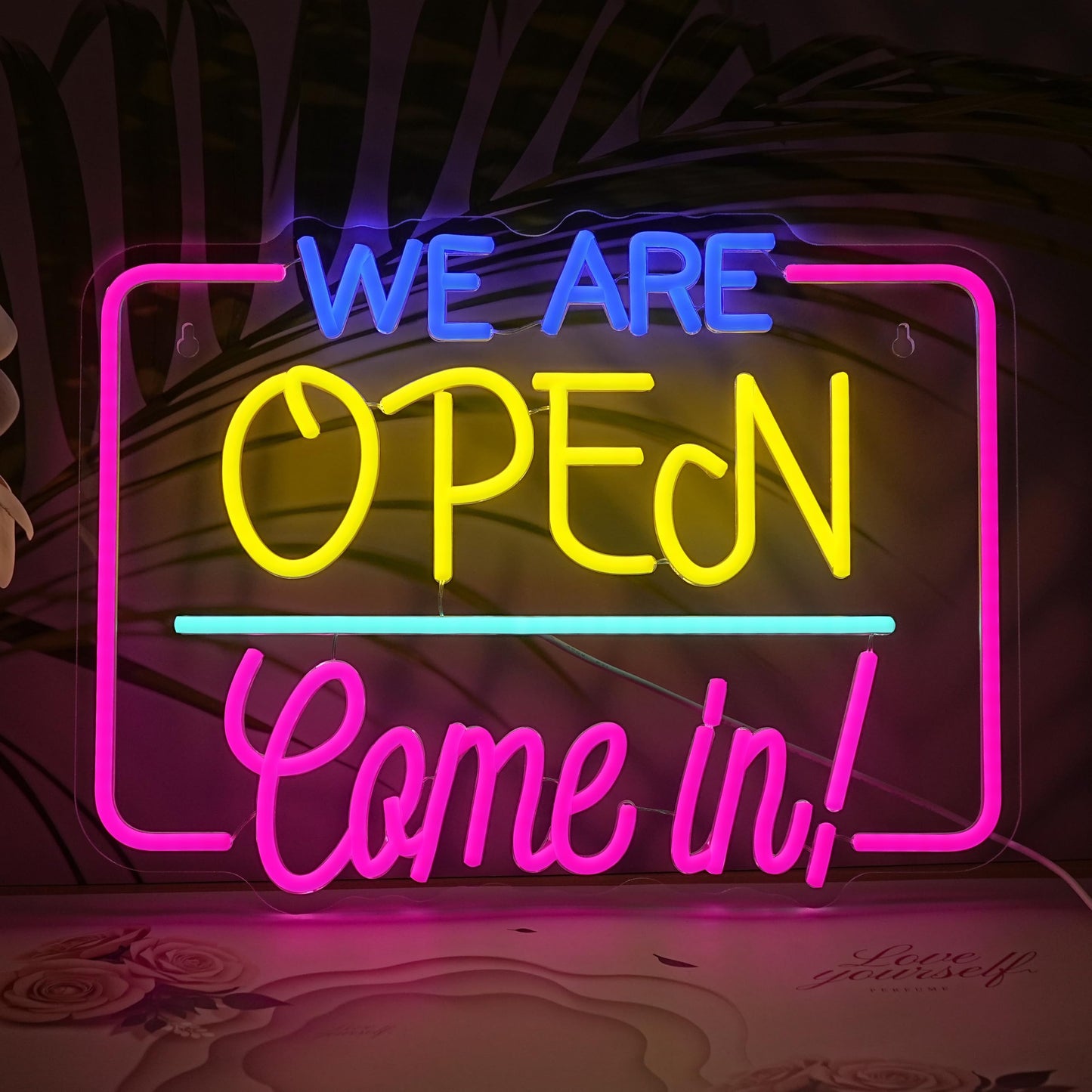 LISIGNVE We Are Open Neon Sign LED Open Sign Come In for Business Store Front Dimmable Open Welcome Neon Light for Cafe Bar Restaurant Window Decor
