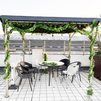LKBBC St. Patrick Garland, 50 FT Green Gold Fringe Tinsel Garlands with Lucky Shamrock Clover Hanging Glitter Streamers for Irish Ireland Themed Party Home Decoration