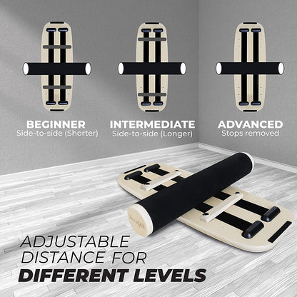 Yes4All Balance Board, Surf Balance Board Trainer For Adults With Adjustable Stoppers, Improve Balance, Agility & Core Strength