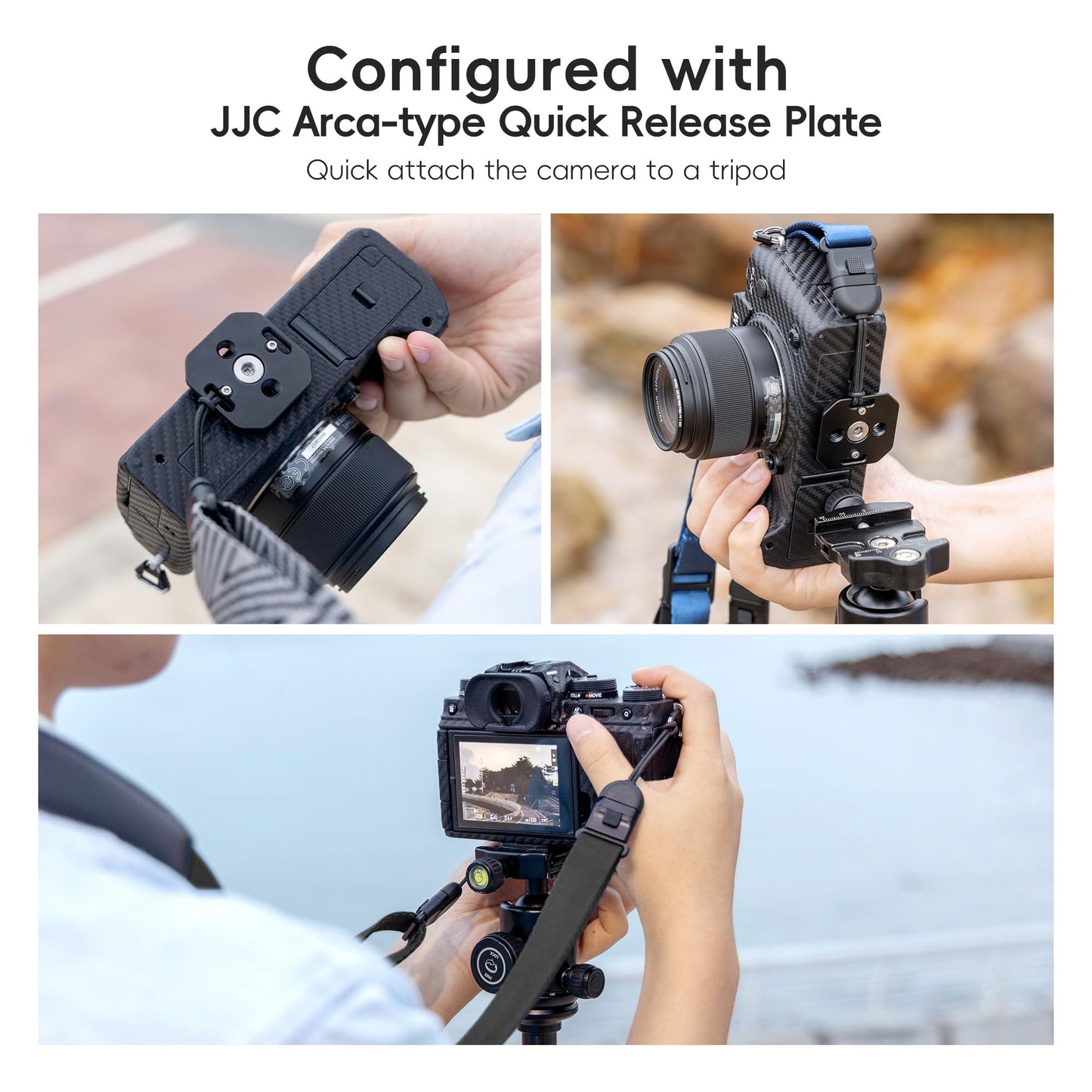 Mirrorless Camera Neck Strap with Quick Release Buckles, Adjustable Shoulder Sling Strap for Sony A7C II A7 IV III A7R V IV ZV1 ZV-E10 Canon EOS R100 R50 M50 M6 Nikon Z30 Z50 Z6 Z7 II & More (Black)