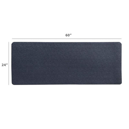 MotionTex Exercise Equipment Mat for Under Stationary Bike, Spin Bike, Fitness Equipment, Home Gym Floor Protection, 24" x 60", Black